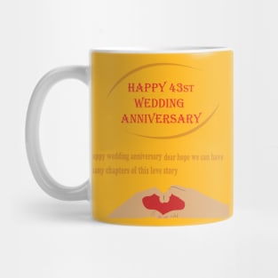 happy 43st wedding anniversary Mug